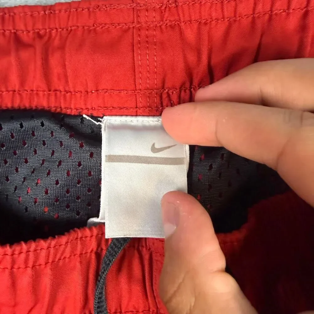 Nike Men's Red Swim-briefs-shorts